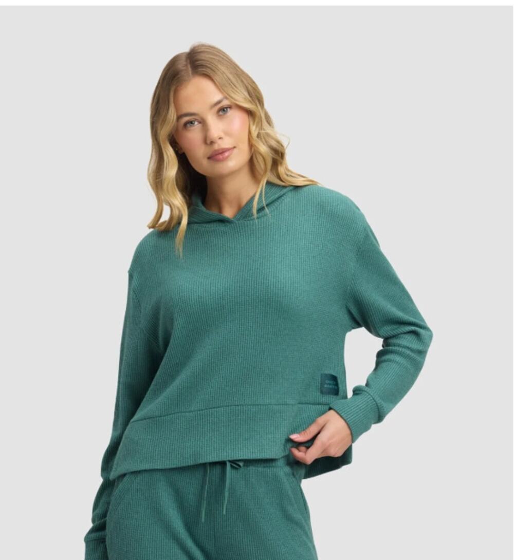 Cozy Earth Blake Waffle Hoodie Medium NEW